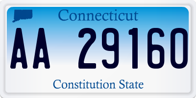 CT license plate AA29160