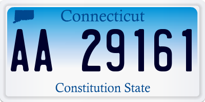 CT license plate AA29161