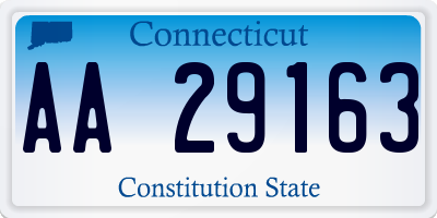 CT license plate AA29163