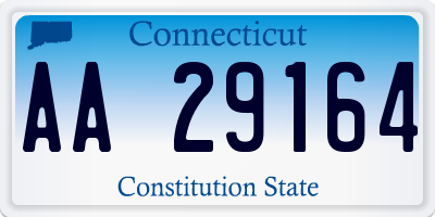 CT license plate AA29164