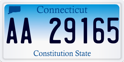 CT license plate AA29165