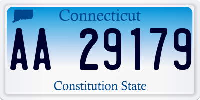 CT license plate AA29179
