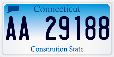 CT license plate AA29188