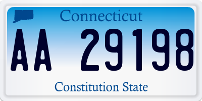 CT license plate AA29198