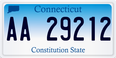 CT license plate AA29212