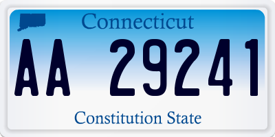 CT license plate AA29241