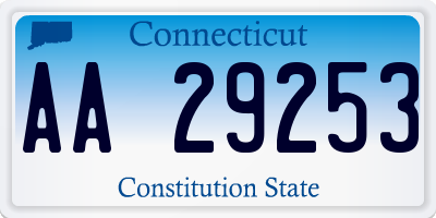 CT license plate AA29253