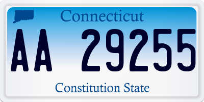 CT license plate AA29255