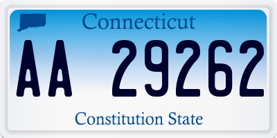 CT license plate AA29262