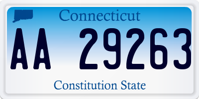 CT license plate AA29263