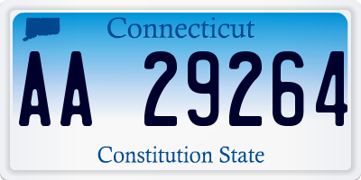 CT license plate AA29264