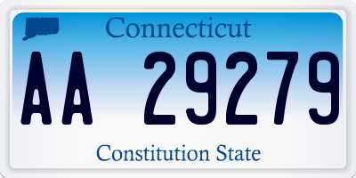 CT license plate AA29279