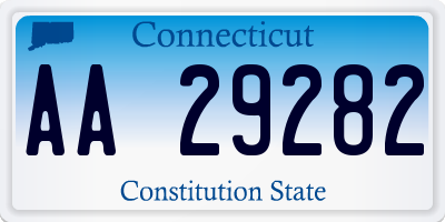 CT license plate AA29282