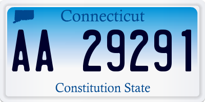 CT license plate AA29291