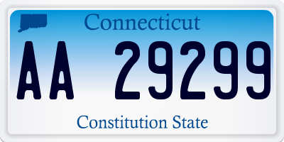 CT license plate AA29299