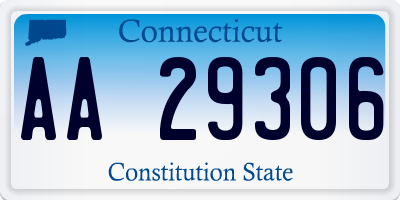 CT license plate AA29306