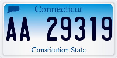 CT license plate AA29319