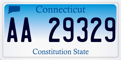 CT license plate AA29329
