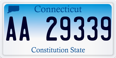 CT license plate AA29339
