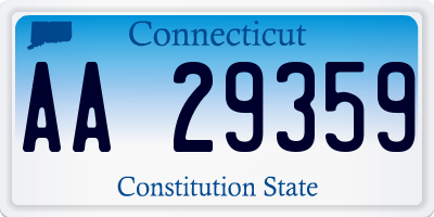 CT license plate AA29359