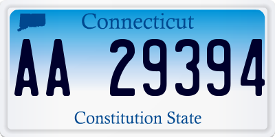 CT license plate AA29394
