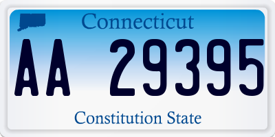 CT license plate AA29395