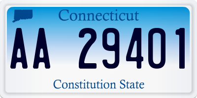 CT license plate AA29401