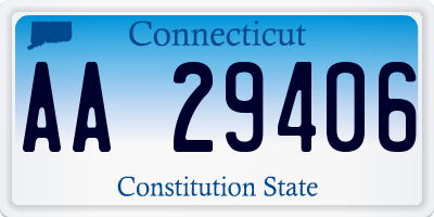 CT license plate AA29406