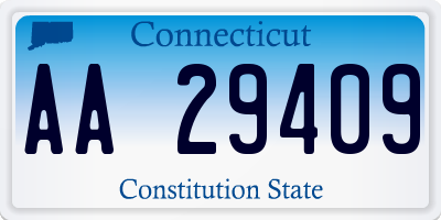 CT license plate AA29409
