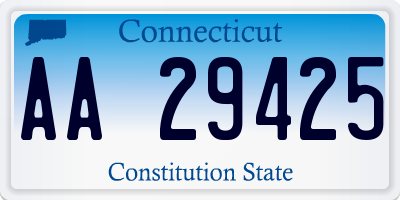 CT license plate AA29425