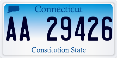 CT license plate AA29426