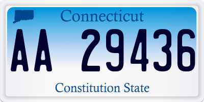 CT license plate AA29436