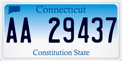 CT license plate AA29437