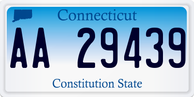 CT license plate AA29439