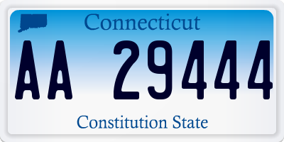 CT license plate AA29444