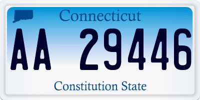 CT license plate AA29446