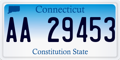 CT license plate AA29453