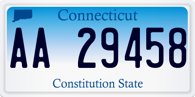 CT license plate AA29458
