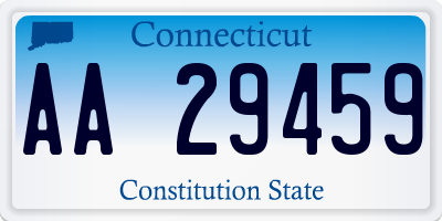 CT license plate AA29459