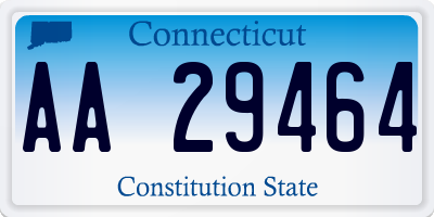 CT license plate AA29464