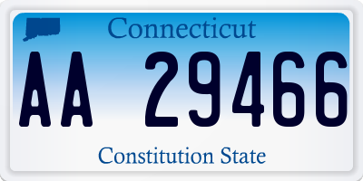 CT license plate AA29466