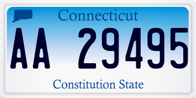 CT license plate AA29495