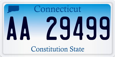 CT license plate AA29499