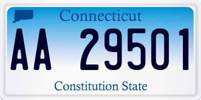 CT license plate AA29501