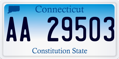 CT license plate AA29503