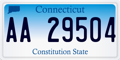 CT license plate AA29504