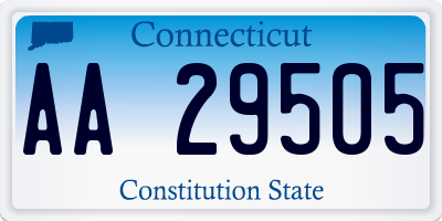 CT license plate AA29505