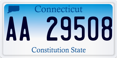 CT license plate AA29508