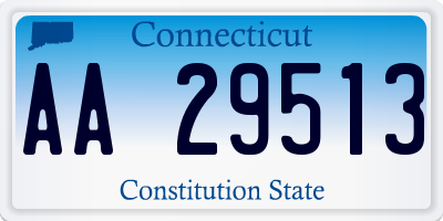 CT license plate AA29513