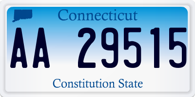 CT license plate AA29515